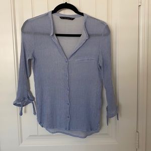 Zara Basic Women’s Light Blue Top Size S